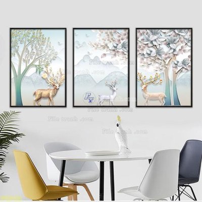 Tải file Tranh treo pha lê gương FT87488 (PSD) cho in tranh 3D