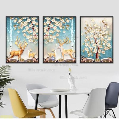 File gốc Tranh treo pha lê gương FT87492 (dành cho trang trí nội thất)