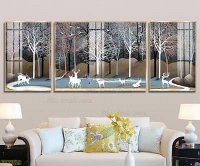 File tranh Tranh treo pha lê gương FT87529 (bản gốc) treo phòng ăn