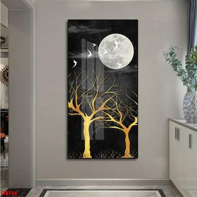 File in lụa Tranh trang trí lối vào 1 tấm FT8754 (phong cảnh) Tranh trang trí lối vào 1 tấm FT8754