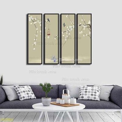 File tranh gốc in trần nhà Tranh treo pha lê gương FT87590 3D