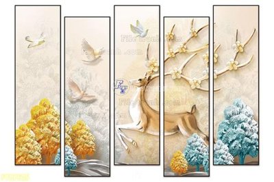 File tranh gốc Tranh treo pha lê gương FT87605 (bản đẹp) độc quyền