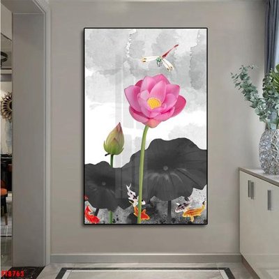 File gốc Tranh trang trí lối vào 1 tấm FT8763 (in lụa) trang trí tường