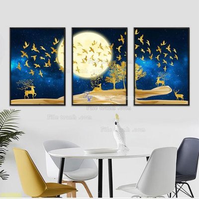 File tranh Tranh treo pha lê gương FT87656 (ảnh gốc) in trần nhà