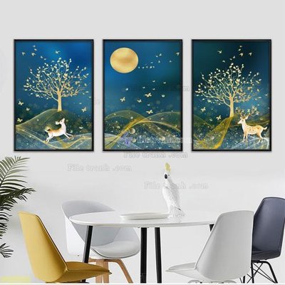 File gốc Tranh treo pha lê gương FT87666 (in ấn) màu sắc trung thực