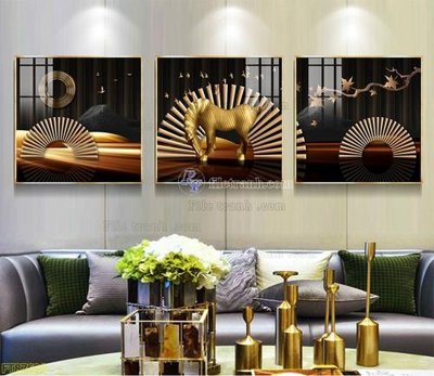 File gốc Tranh treo pha lê gương FT87696 (in ấn) màu sắc trung thực