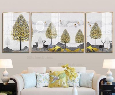 File gốc Tranh treo pha lê gương FT87729 (in mica) trang trí