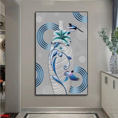 File in trần Tranh trang trí lối vào 1 tấm FT8861 (file gốc) hoa văn 3D