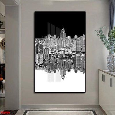 File gốc in mica Tranh trang trí lối vào 1 tấm FT8909 chất lượng