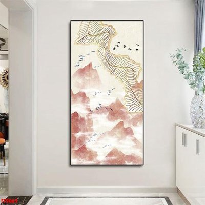 File in lụa Tranh trang trí lối vào 1 tấm FT9069 (tân cổ điển) Tranh trang trí lối vào 1 tấm FT9069