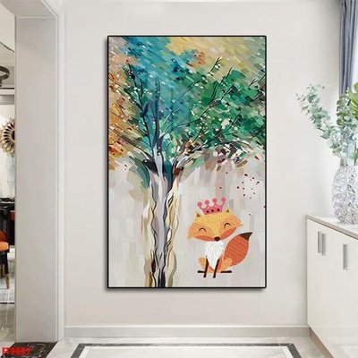 File tranh Tranh trang trí lối vào 1 tấm FT9087 (bản gốc) in canvas