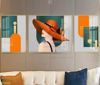 File gốc File tranh hiện đại pha lê gương FT95086 (in lụa) họa tiết 3D