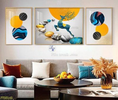 Ảnh gốc File tranh hiện đại pha lê gương FT95140 (độ nét cao) in tráng gương