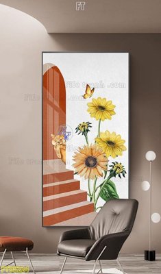 File in lụa File tranh hiện đại pha lê gương FT95224 (chất lượng cao) File tranh hiện đại pha lê gương FT95224