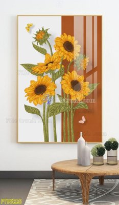 File in trần File tranh hiện đại pha lê gương FT95226 (bản gốc) đại dương