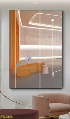 File in ấn File tranh hiện đại pha lê gương FT95240 chuyên nghiệp