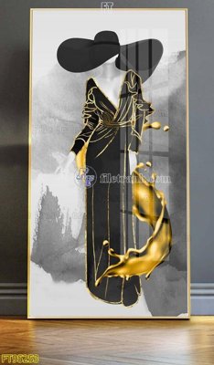 Ảnh gốc File tranh hiện đại pha lê gương FT95253 (độ nét cao) in mica