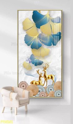 Hình ảnh file gốc in lụa File tranh hiện đại pha lê gương FT95261