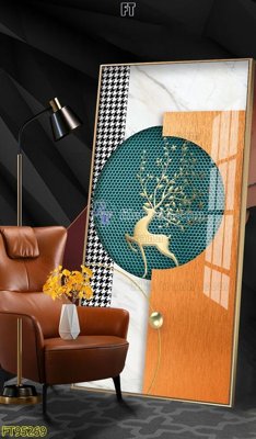 Ảnh gốc file in lụa File tranh hiện đại pha lê gương FT95269 chi tiết