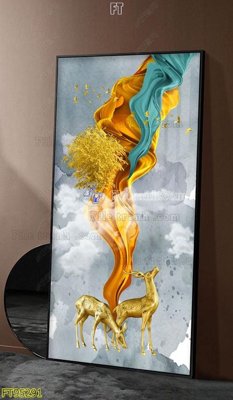 File in lụa File tranh hiện đại pha lê gương FT95291 (phong cảnh) File tranh hiện đại pha lê gương FT95291