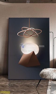 File gốc File tranh hiện đại pha lê gương FT95322 (in lụa) tranh thuận buồm