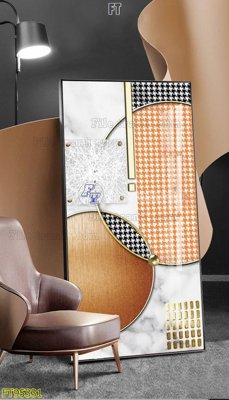 File in trần File tranh hiện đại pha lê gương FT95331 (bản gốc) hoa văn