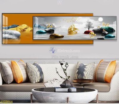 File tranh File tranh hiện đại pha lê gương FT95414 (file gốc) chuẩn màu in