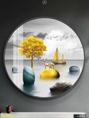 File gốc File tranh hiện đại pha lê gương FT95541 (chuẩn màu) cho in offset