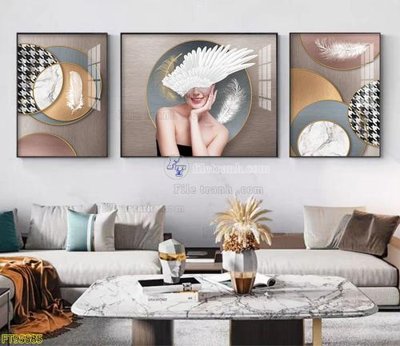 File in ấn chuyên nghiệp File tranh hiện đại pha lê gương FT95585 (file gốc)