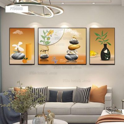 Tải file gốc in lụa Tranh treo pha lê gương FT96003 siêu nét