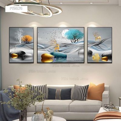 File gốc Tranh treo pha lê gương FT96178 (in tráng gương) ốp tường