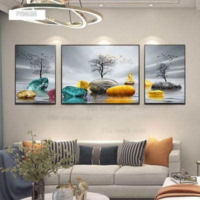 File gốc Tranh treo pha lê gương FT96198 (AI/EPS) cho in ấn