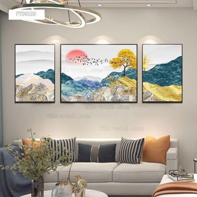 File tranh Tranh treo pha lê gương FT96199 (file gốc) chủ đề phong thủy