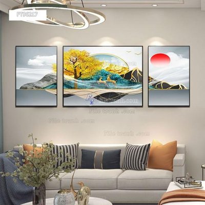 File tranh Tranh treo pha lê gương FT96217 (bản gốc) treo tường