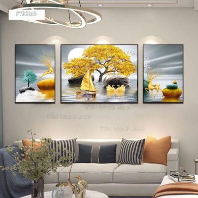 Tải file gốc Tranh treo pha lê gương FT96219 (bản PSD) còn layer