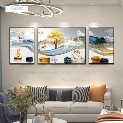 File gốc Tranh treo pha lê gương FT96232 (trang trí) phòng làm việc