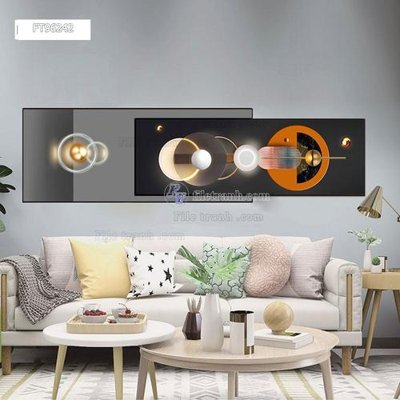 File in trần Tranh treo pha lê gương FT96242 (bản gốc) mây trời