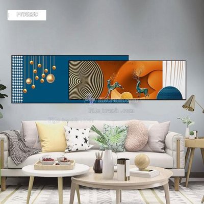 File tranh trang trí Tranh treo pha lê gương FT96258 (tải file gốc)