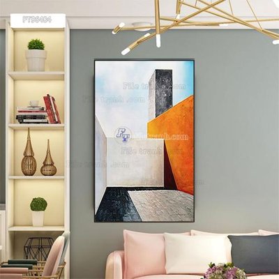 File in trần Tranh treo pha lê gương FT96484 (bản gốc) đại dương