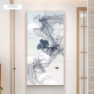 Ảnh gốc Tranh treo pha lê gương FT96610 (nét căng) in mica