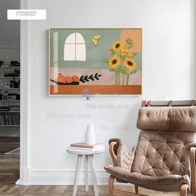 Ảnh gốc Tranh treo pha lê gương FT96637 (độ nét cao) in mica