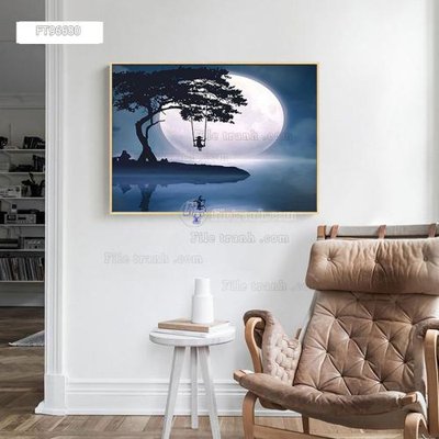 File tranh trang trí Tranh treo pha lê gương FT96680 (tải file gốc)