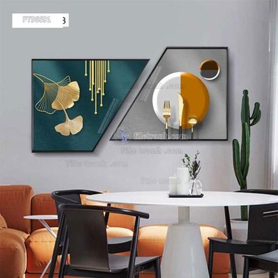 File in lụa Tranh treo pha lê gương FT96691 (phong cảnh) Tranh treo pha lê gương FT96691