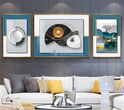 File tranh Tranh decor phủ gương hiện đại FT97108 (ảnh gốc) không bị mờ