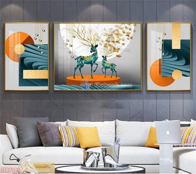 File gốc Tranh decor phủ gương hiện đại FT97123 (in lụa) hoa văn cổ điển