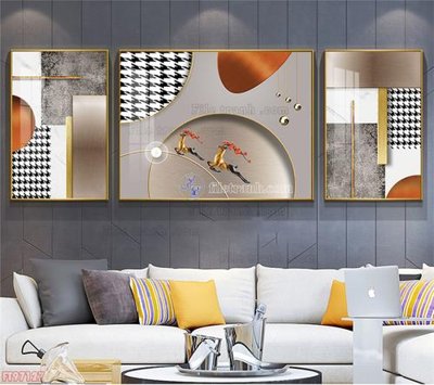 File in lụa Tranh decor phủ gương hiện đại FT97127 (tân cổ điển) Tranh decor phủ gương hiện đại FT97127