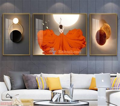 Download file Tranh decor phủ gương hiện đại FT97137 (gốc) in mica bàn thờ