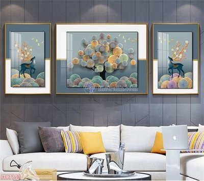 Download file gốc Tranh decor phủ gương hiện đại FT97153 (dùng cho in ấn)