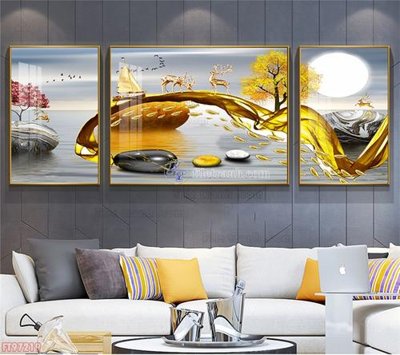 File tranh Tranh decor phủ gương hiện đại FT97219 (ảnh gốc) in trần 3D