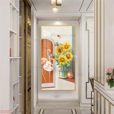 File gốc Tranh decor phủ gương hiện đại FT97330 (in lụa) trang trí tường